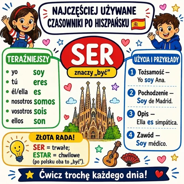 Mapa myśli: czasownik SER