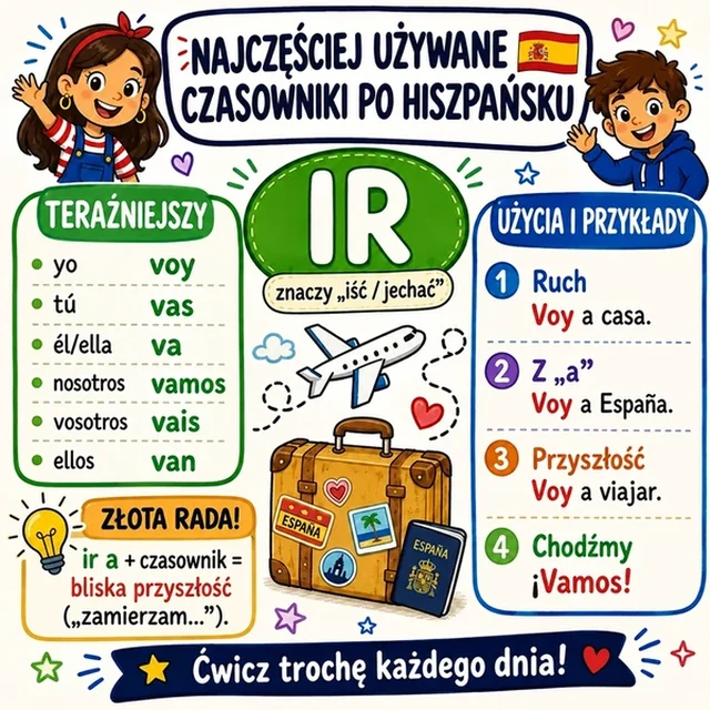 Mapa myśli: czasownik IR